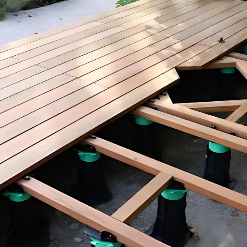 Plot autonivelant EASIO, Terrasse Bois, H 80-130 mm