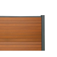 SUPRAFENCE Teck, Kit avec lames clôture composite, [L 1.8 x H 2 m]