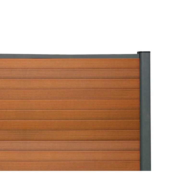 SUPRAFENCE Teck, Kit avec lames clôture composite, [L 1.8 x H 2 m]